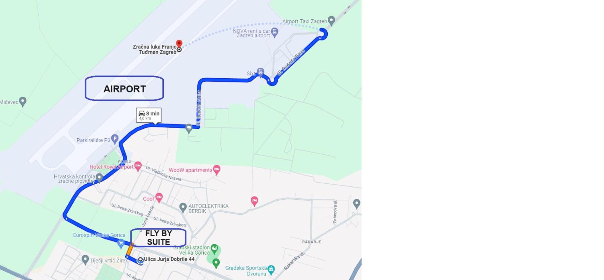 Fly By Suite - Zagreb Airport - 0-24H Self Check In&Out - Parking On Site Velika Gorica Esterno foto